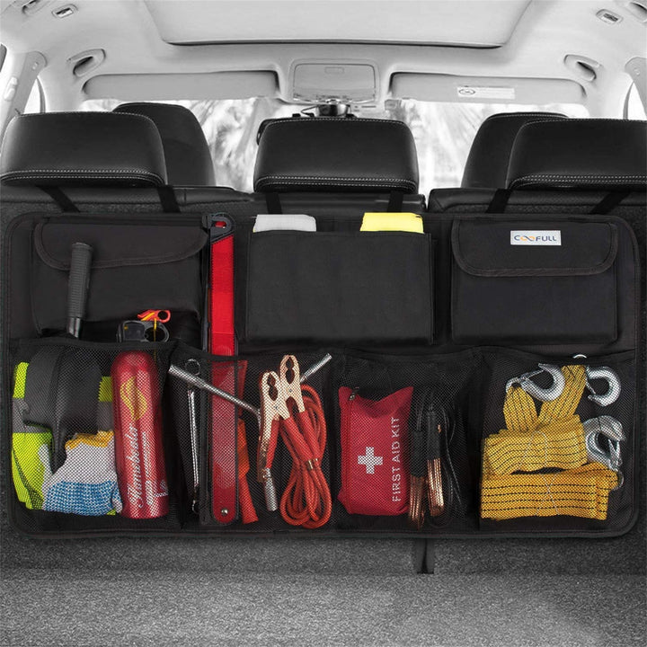 Kofferraum Organizer Auto, multi aufbewahrungstasche für auto mit netztaschen, kofferraumtasche, sch