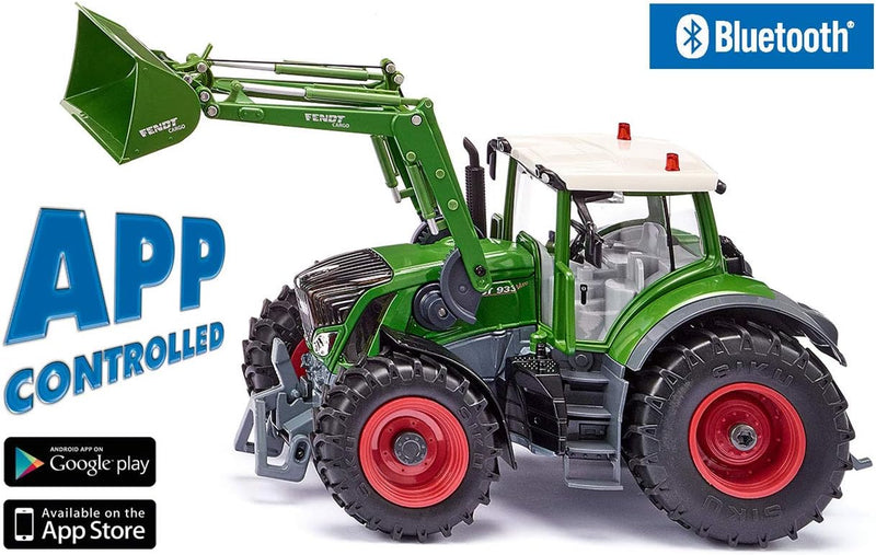 Siku 6796, Fendt 933 Vario Traktor mit Frontlader, Grün, Metall/Kunststoff, 1:32, Ferngesteuert & Ta