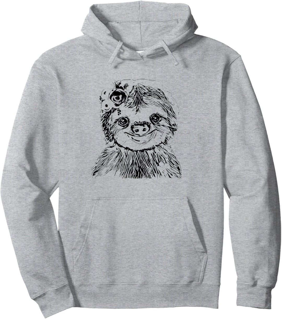 Faultier Motiv Pullover Hoodie