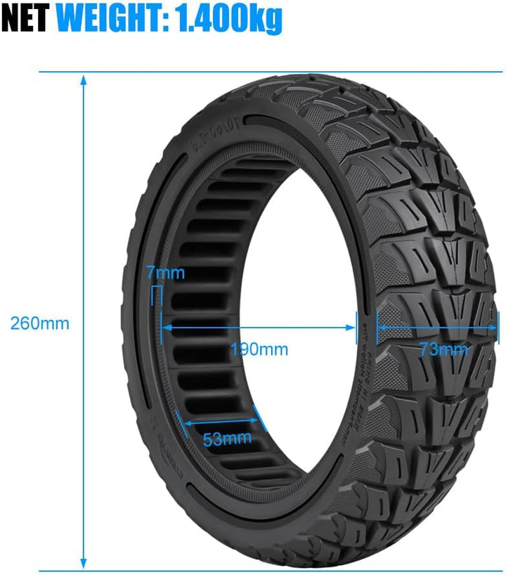 70/60-7,5 Vollreifen für Segway ZT3 Pro D/Ninebot MAX G3 D Elektroroller Ersatzreifen Vollgummireife