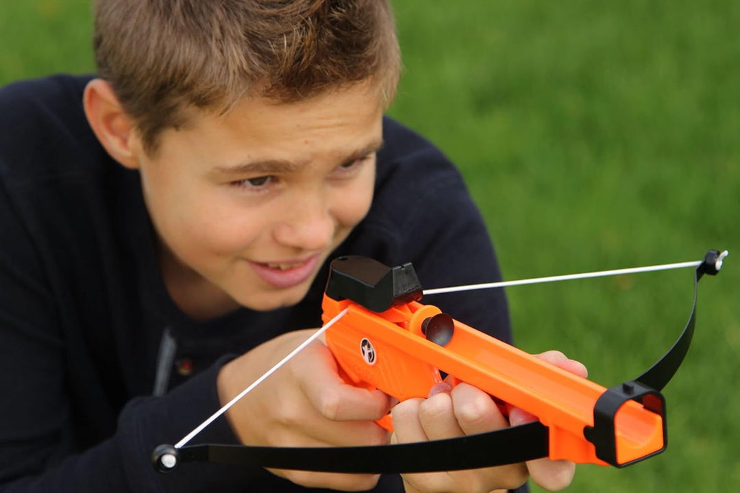 Petron SURESHOT Handbow Kinder Hand Armbrust mit 3 Pfeilen, orange/schwarz (1 Stück), Sureshot
