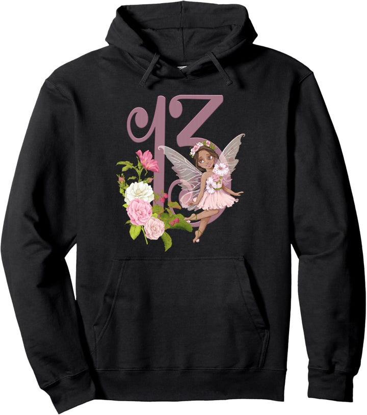 13. Geburtstag Fee Schwarzes Mädchen Pfirsich Feenfeen Pullover Hoodie