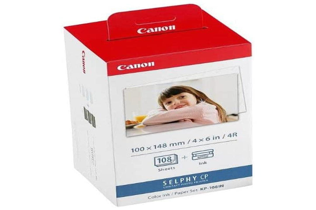 Canon Fotopapier für Canon Selphy CP 740, 108 Blatt A6 Photo, Color Ink Paper Set, 100x148 mm, CP740