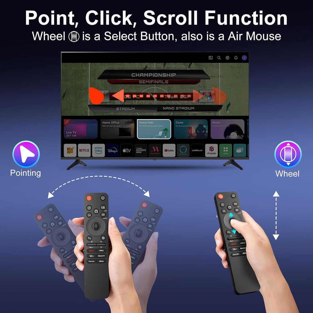 Magic Remote Fernbedienung für LG Smart TV Fernseher OLED EVO QNED 4K UHD NanoCell, für Original AN-