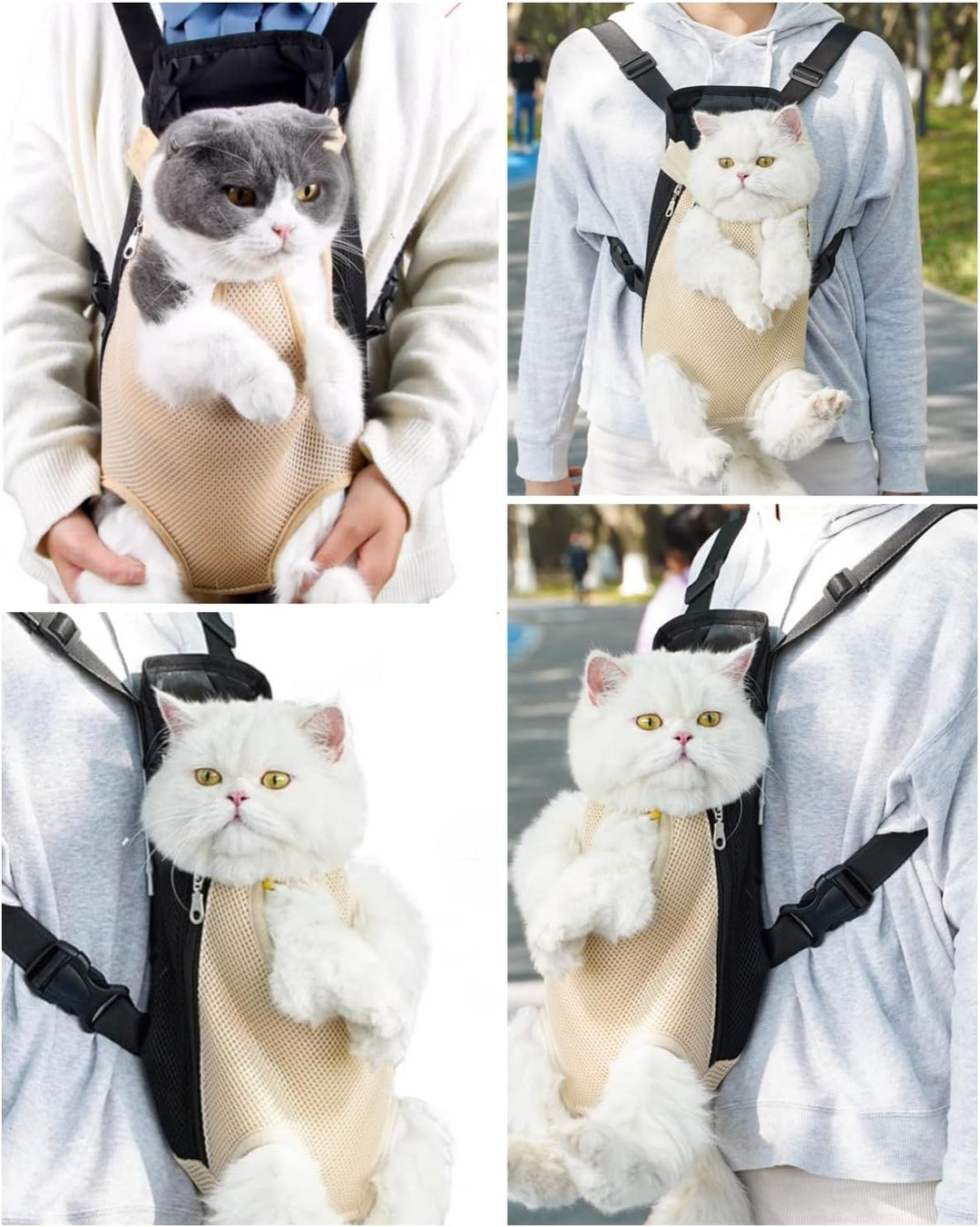 Hundeträger Rucksack, Beine vorne, verstellbarer Brustträger, Freisprecher Rucksack-Beutel mit Schwa