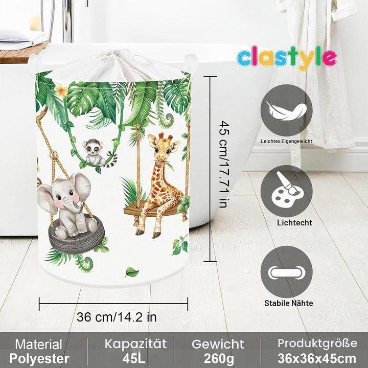 Clastyle Rebe Wildtiere Aufbewahrungskorb Zweig Kleidung Wäschekorb Bad Aufbewahrungsbox für Eltern
