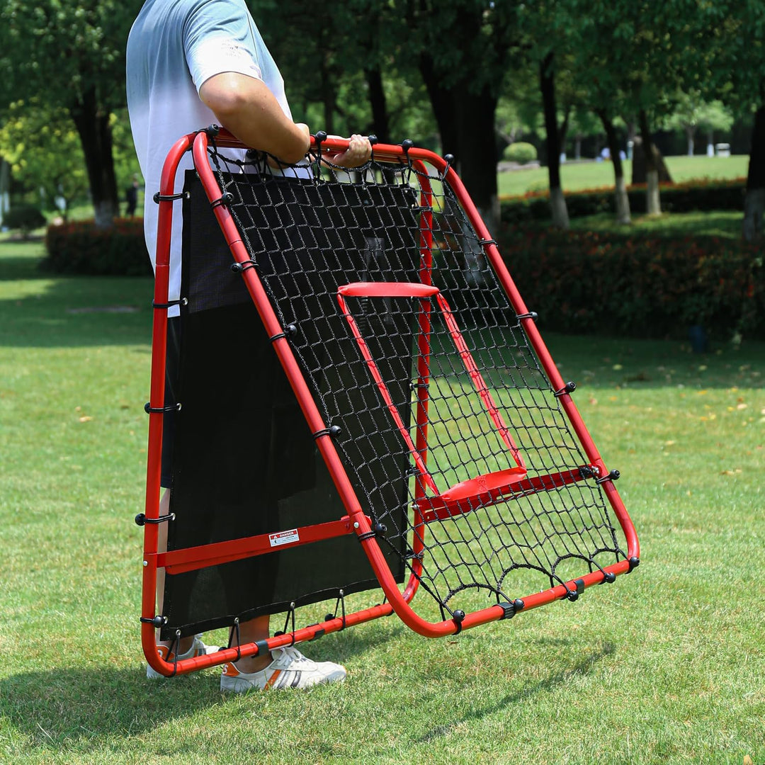 Doppelseitige Rebounder Net Fussball Training Ausrüstung, 100/120/180cm, Fussball Tor Kickback Ziel