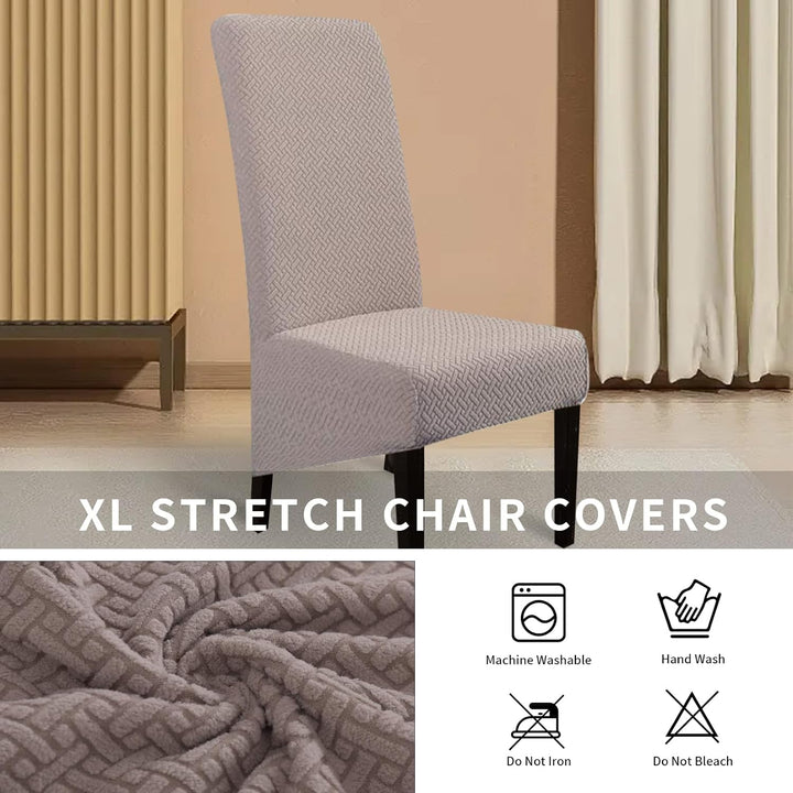 Lydevo Stuhlhussen XL 6er Set Stretch Stuhlhussen Schwingstühle XL für Esszimmerstühle Spandex Unive