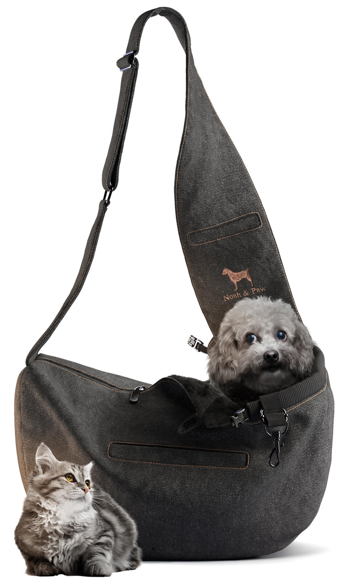 Noah &amp; Paw Hundetragetasche für Kleine Hunde bis 10kg, Hundetasche mit Verstellbarem Schultergurt, u