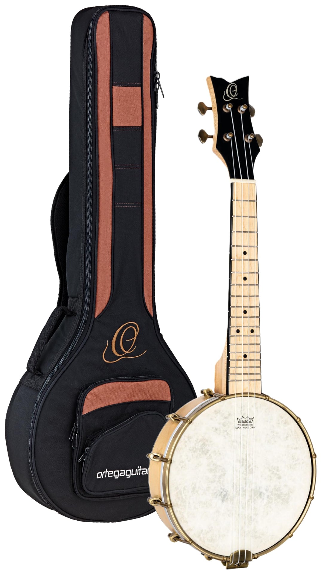 ORTEGA Banjolele Series Banjolele 4 String - + Gigbag (OUBJE90-MA) Rechtshänder, Rechtshänder