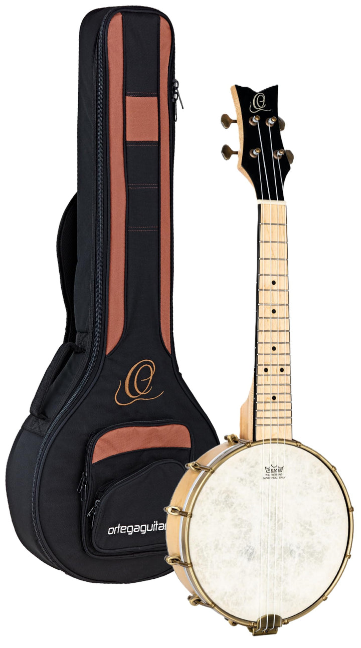 ORTEGA Banjolele Series Banjolele 4 String - + Gigbag (OUBJE90-MA) Rechtshänder, Rechtshänder