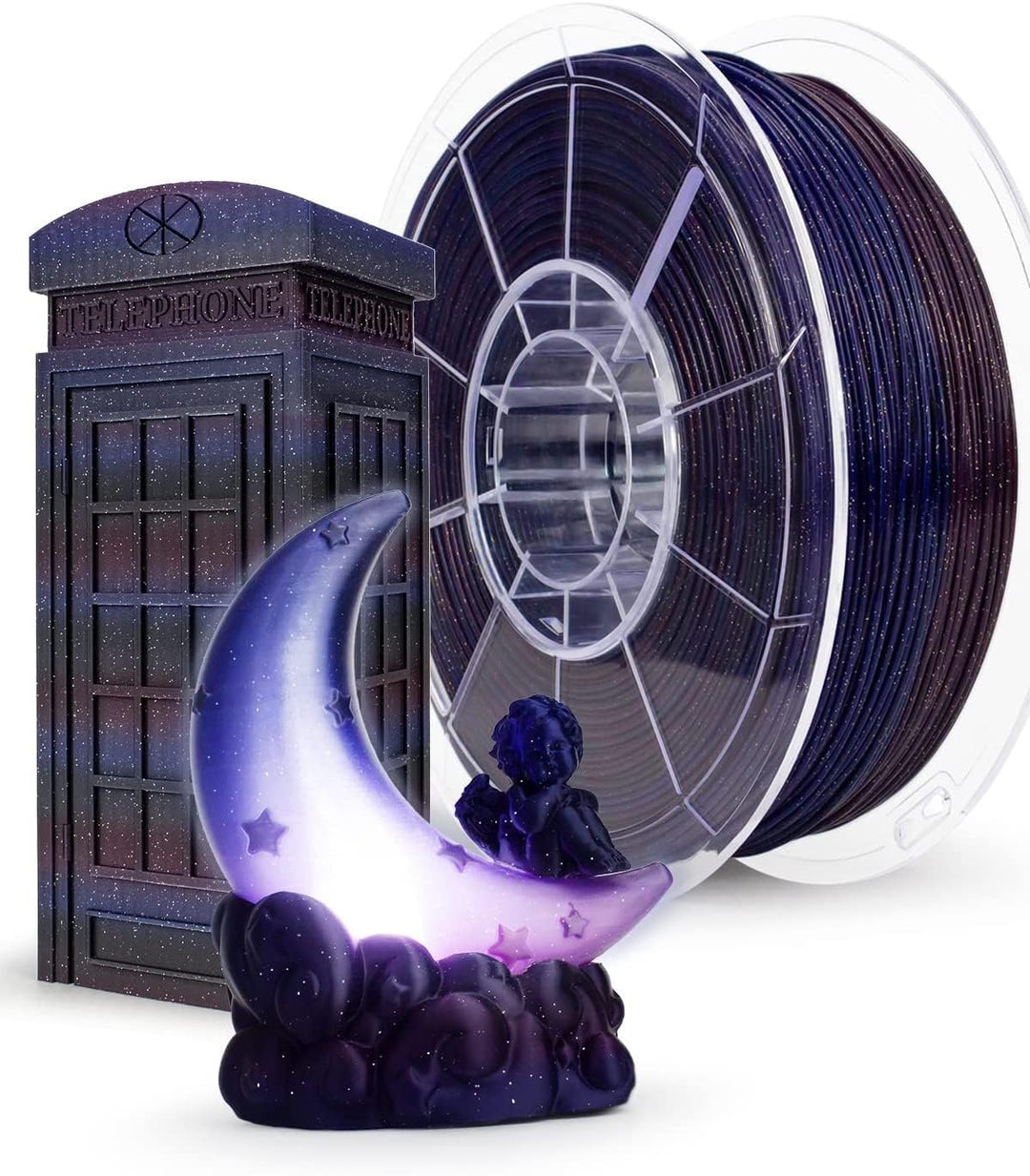 ZIRO 3D Drucker Filament, Gradient Twinkling PLA Filament 1.75mm, Mehrfarbiges PLA Filament, 1kg/2.2