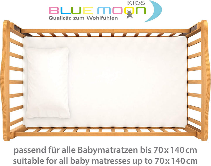 Blue Moon Bio Baumwolle Jersey Bettlaken - Spannbettlaken 70x140cm - Spannleintuch Spannbetttuch Org