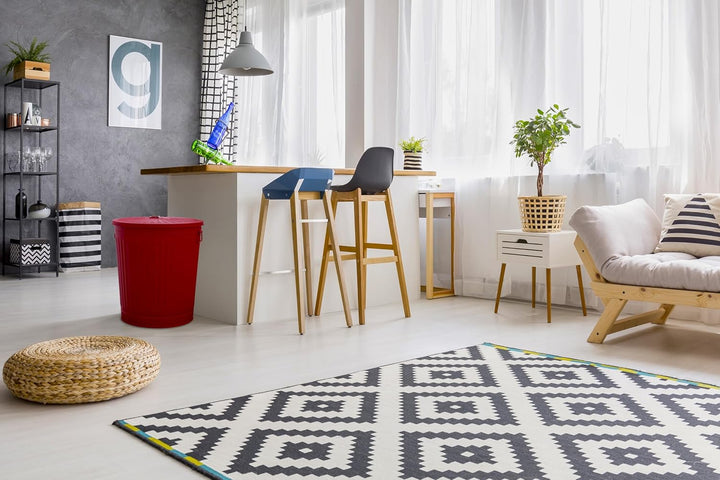 Jinfa Retro Metalltonne mit Deckel und Tragegriffen – Mülleimer, Ascheeimer, Futtertonne, Pelletbehä