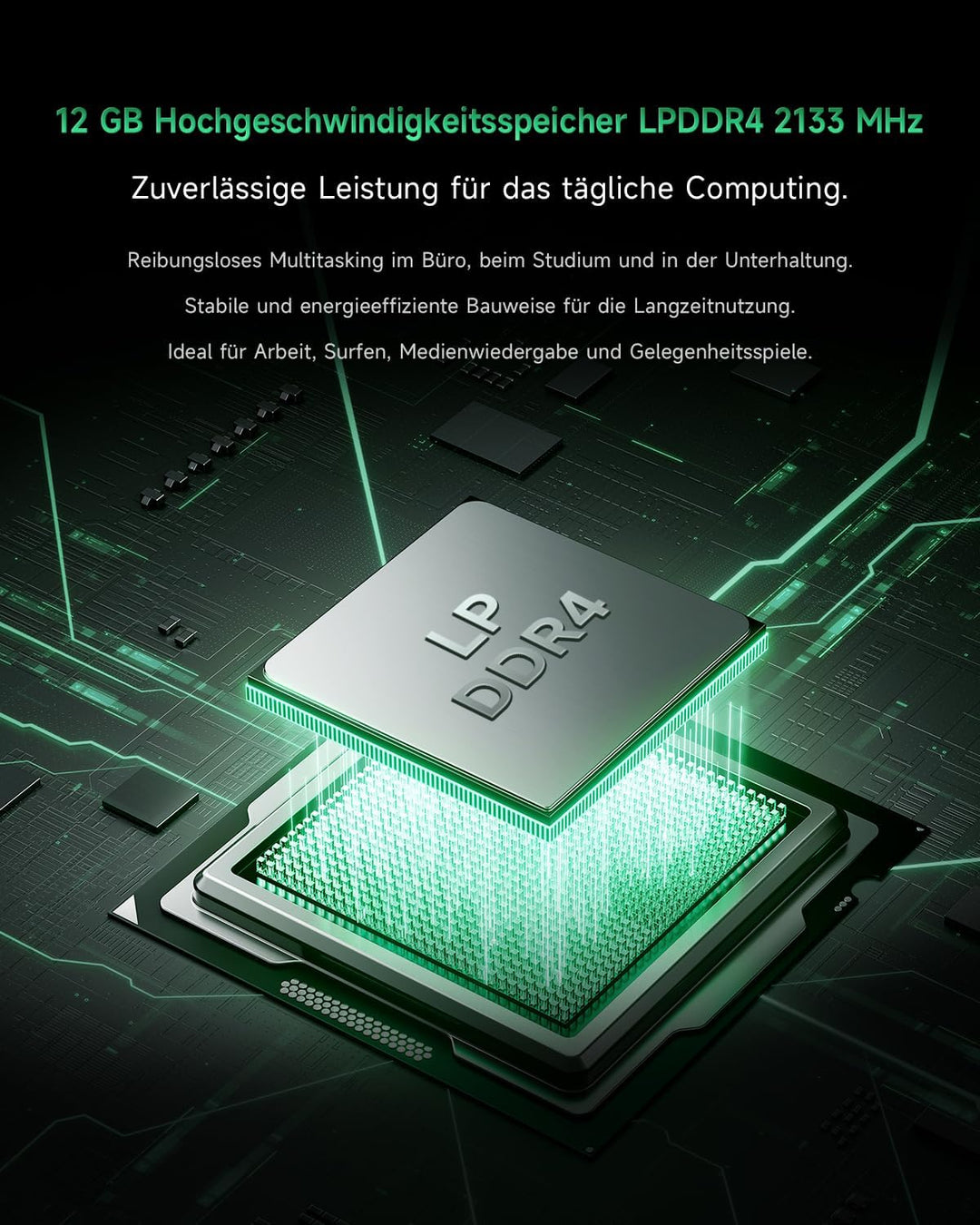 BMAX Mini Pc B6 Plus Intel i3-1000NG4 (bis zu 3,2 GHz), 12 GB LPDDR4 512 GB NVME SSD Mini-Desktop-Co