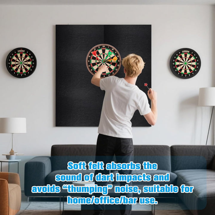 6er Set Dartboard-Wandschutz aus Filz,Selbstklebender Dart-Wandschutz (30x30 cm) Schalldämmend & Kra