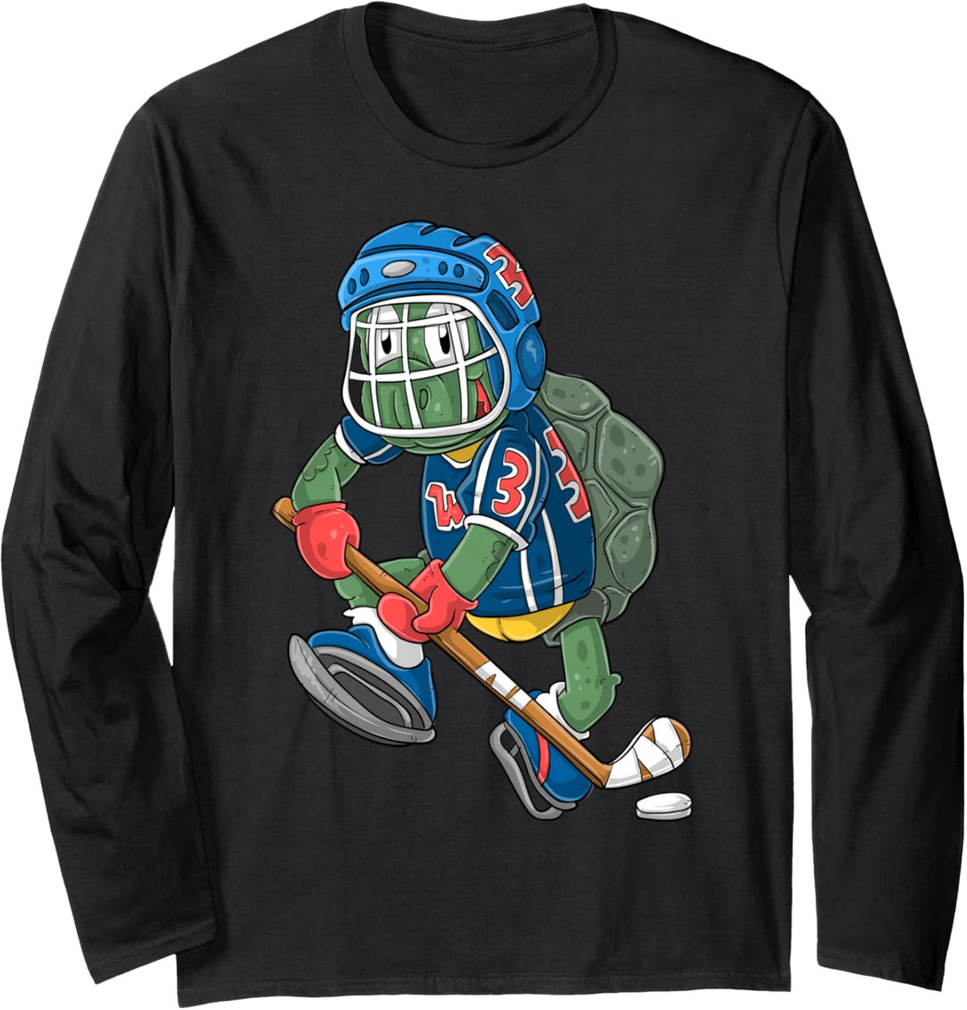 Eishockeyspieler / Eishockey Schildkröte Langarmshirt