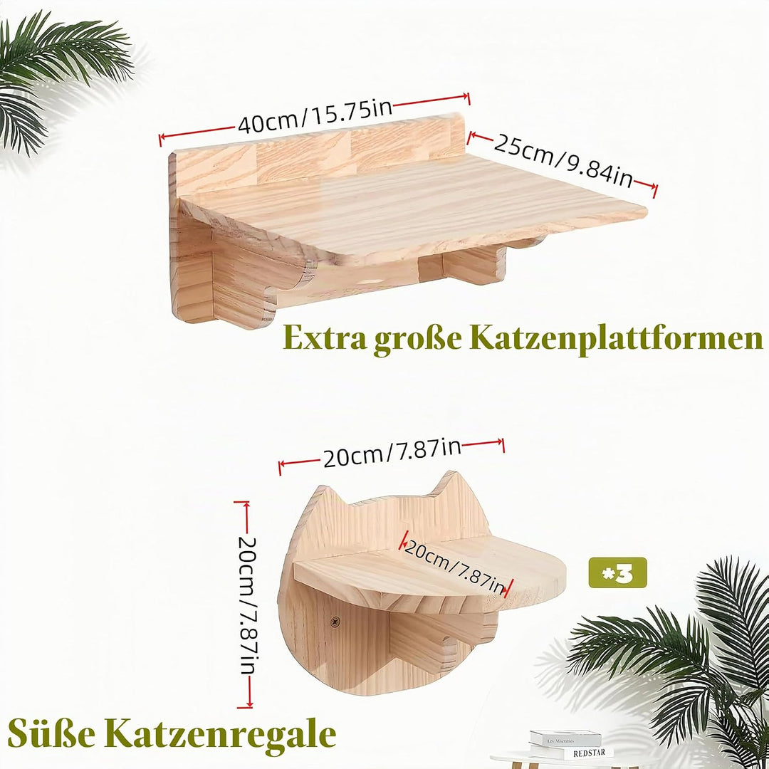 kletterwand Katzen Wand montierte Katze-Hängematte ﻿Katze Kletterwandmit Katzentreppe für die Wand,