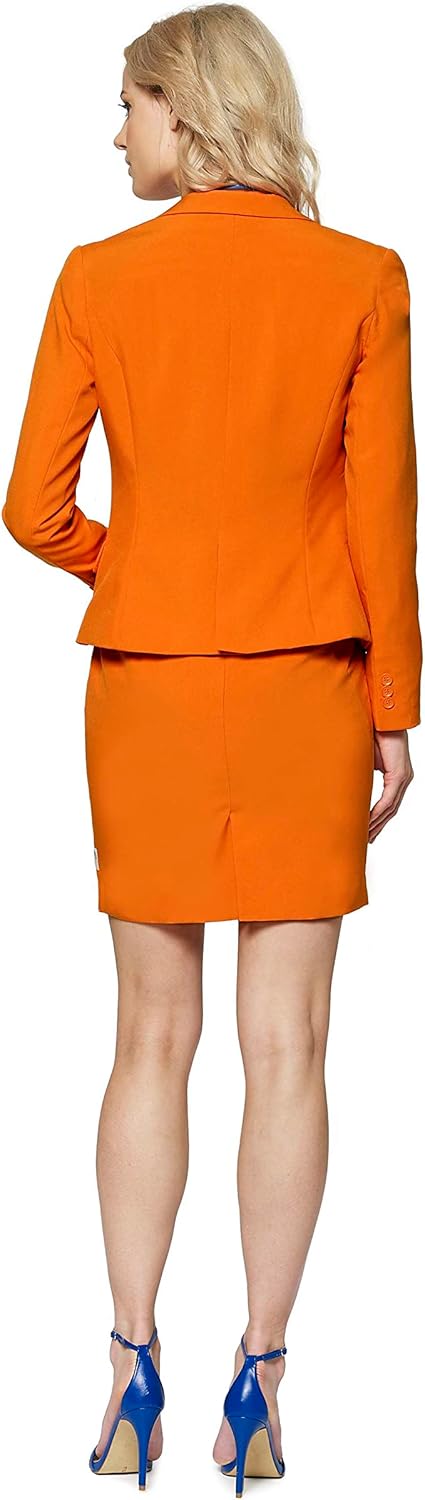 OppoSuits - Verrückter Anzug mit lustigen Prints für Damen - Komplettes Set: Jacke und Rock 32-34 Fo