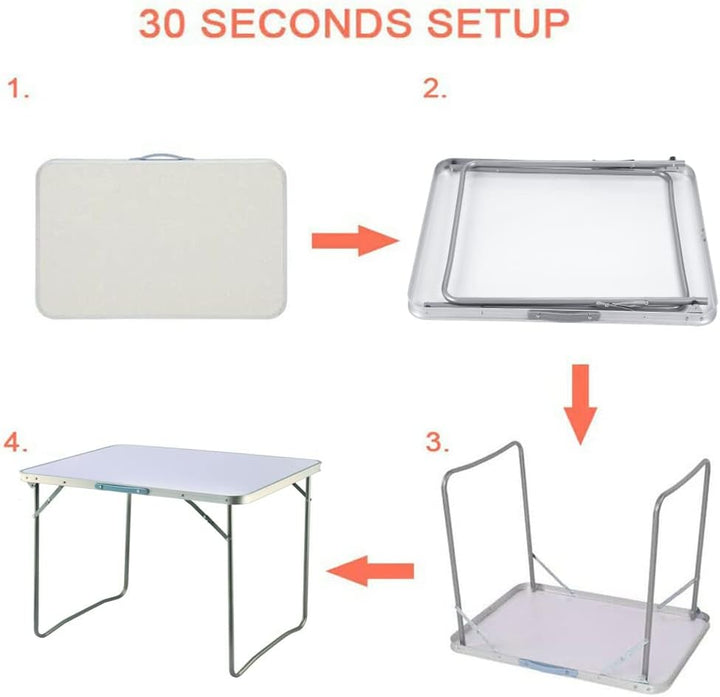 AUTOFU Klappbarer Tisch Klapptisch Outdoor Camping Picknicktisch Faltbarer Gartentisch Klapptisch Es