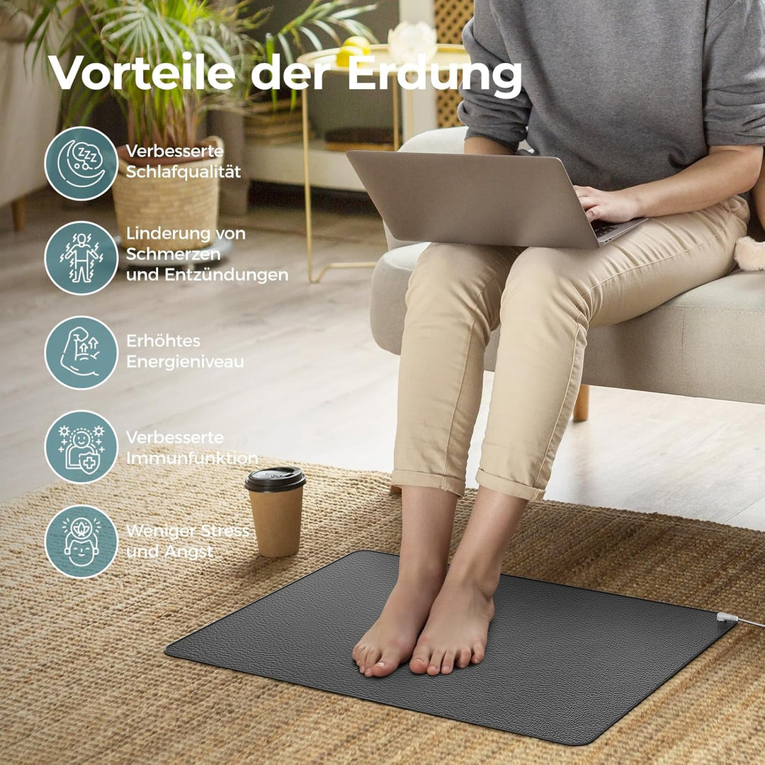 Grounding Mat, Mowend Erdungsmatte 40 x 60 cm, ideal für Fuss,Schlaf,Energie,Schmerzlinderung,Entzün