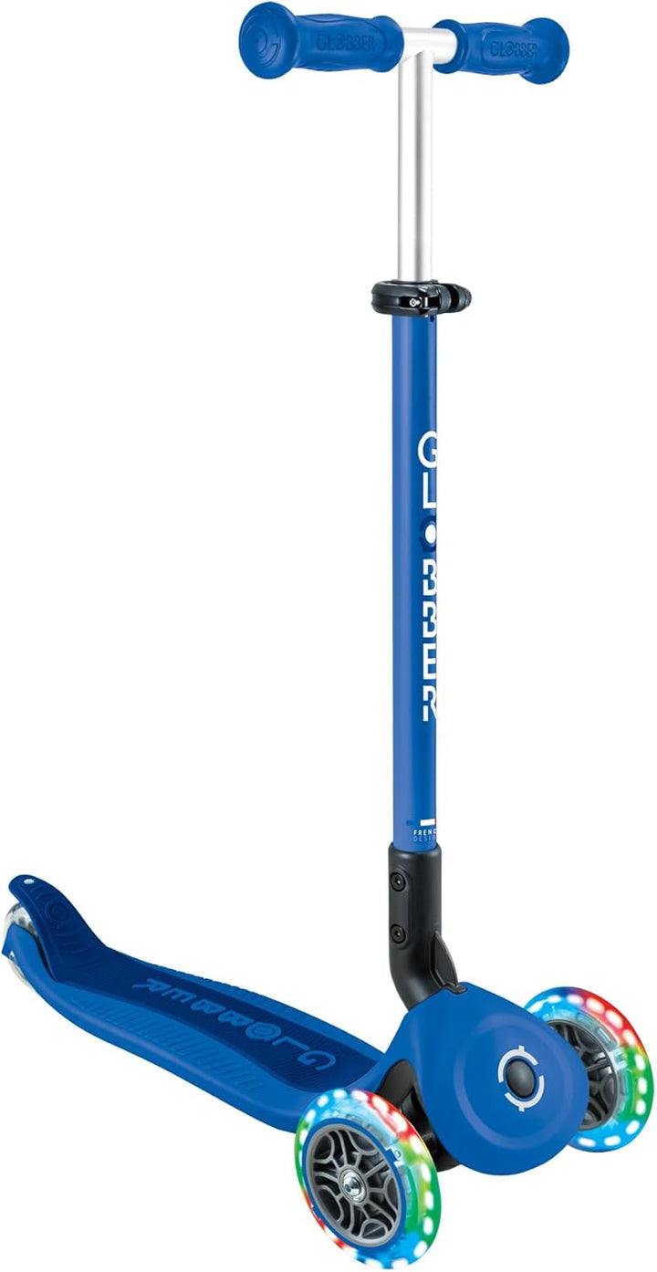 GLOBBER GO-UP Active Lights – 3 in 1 Dreirad, Laufrad und Scooter, 120/80 mm, 3-rädrig, höhenverstel