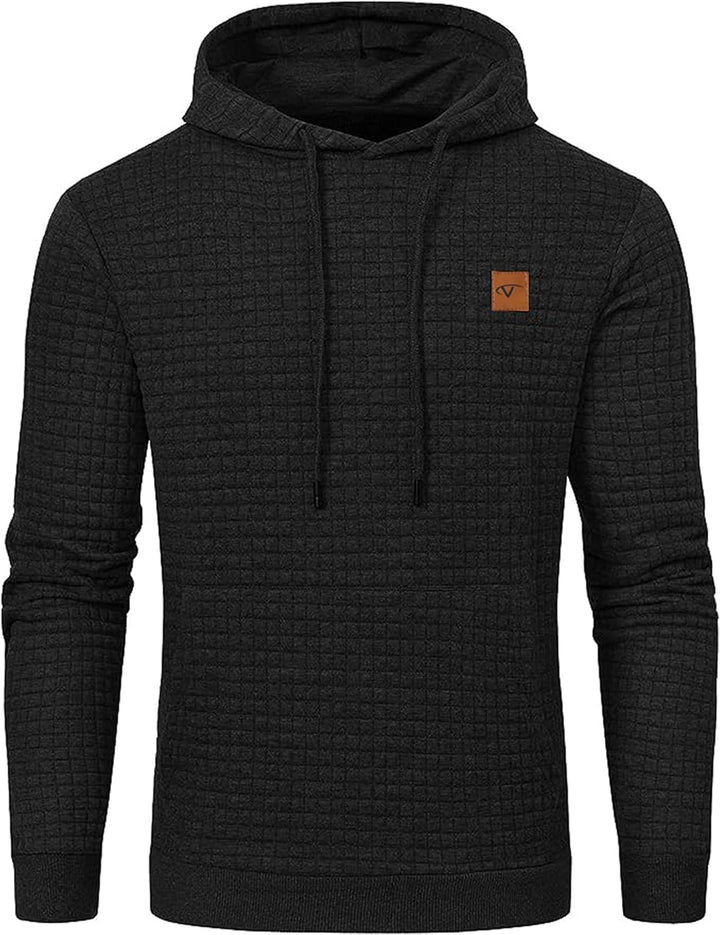 Tansozer Herren Hoodie Casual Sweatshirt Classic Kapuzenpullover mit Tasche L Schwarz, L Schwarz