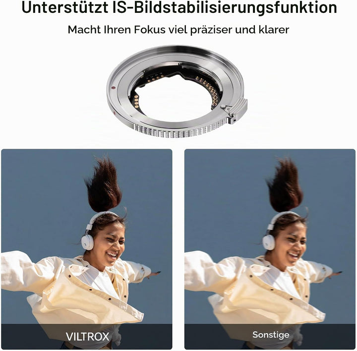 VILTROX E-Z Objektivadapter, Autofokus Adapter Konverter für Objektiv kompatibel mit Objektiv und Mo