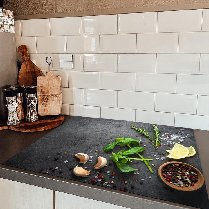 KitchenYeah© Herdabdeckplatte Einteilig Ceranfeld Abdeckplatte für | 77x59 cm - Induktionsschutz Cer