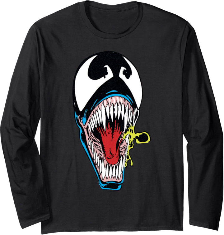 Marvel Spider-Man Retro Venom Big Face Langarmshirt