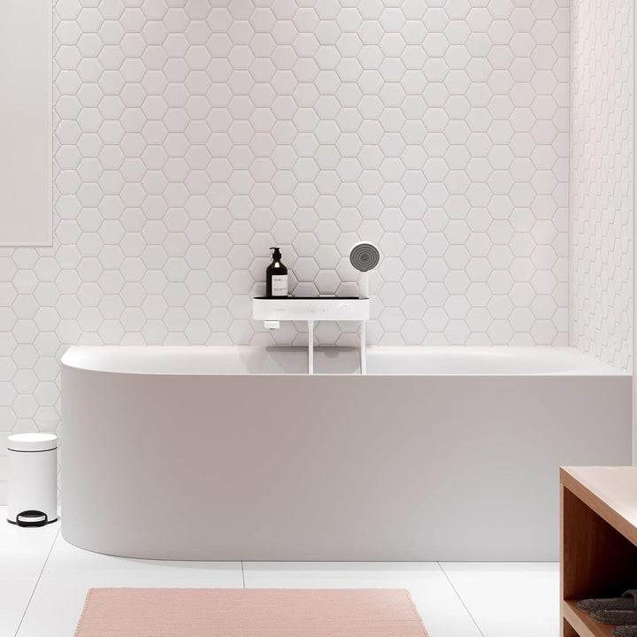 hansgrohe Wannenthermostat ShowerTablet Select, Aufputz Badarmatur für 2 Funktionen, Mattweiss Mattw