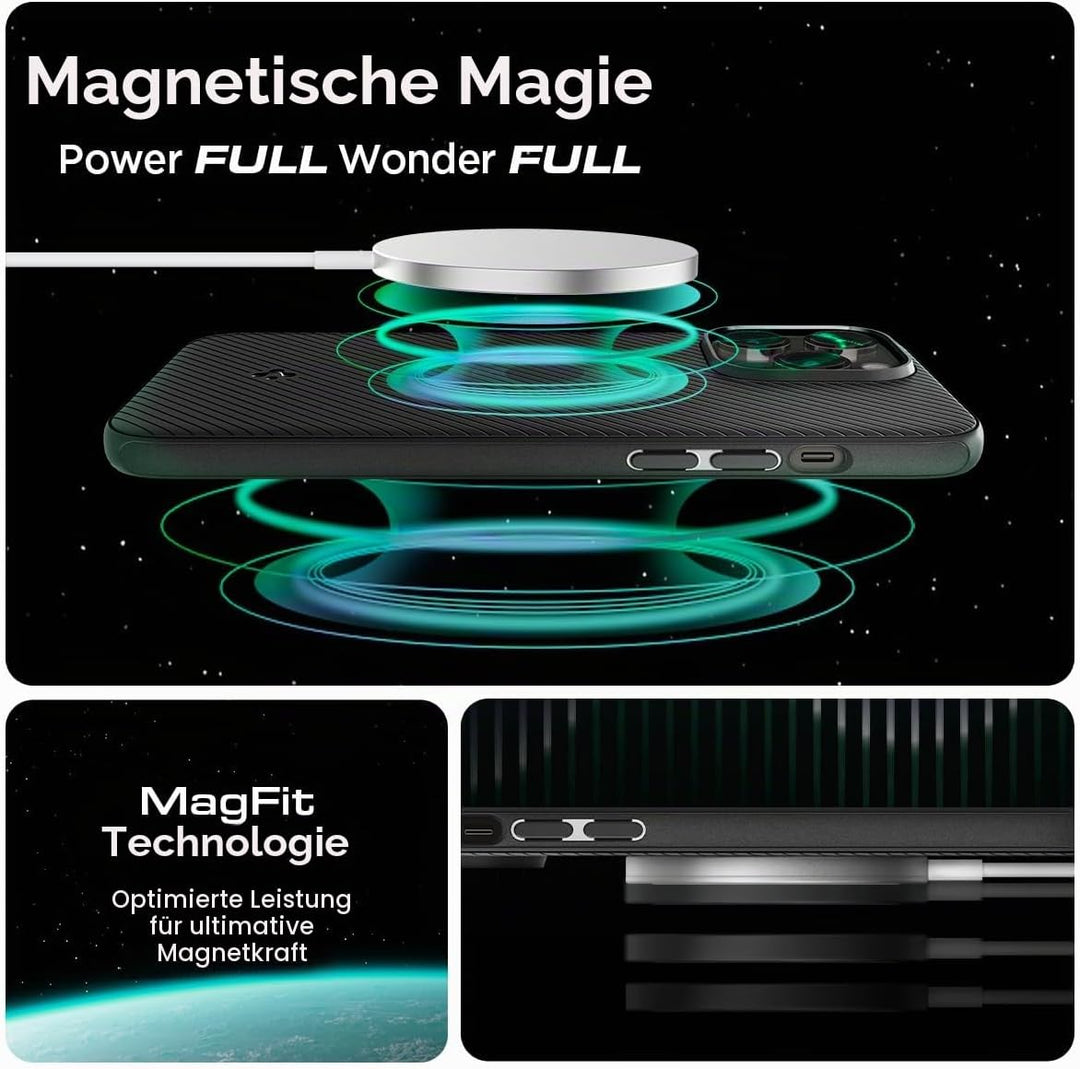 Spigen Mag Armor MagFit Hülle für iPhone 14 Pro Max für MagSafe Magnetisch Case Handyhülle -Matte Bl
