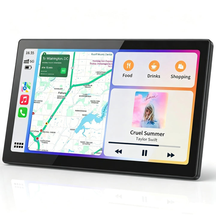 7” tragbarer CarPlay Display für Autos, 60FPS Car Play für Apple CarPlay & Android Auto, Auto Displa