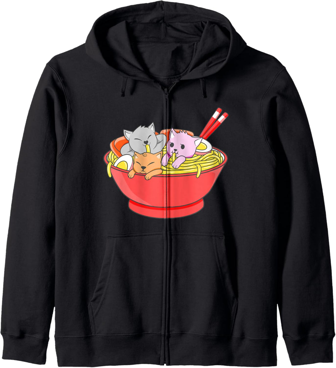 Anime Japanisch Katze Ramen Kawaii Ramen Nudel Leben Kapuzenjacke