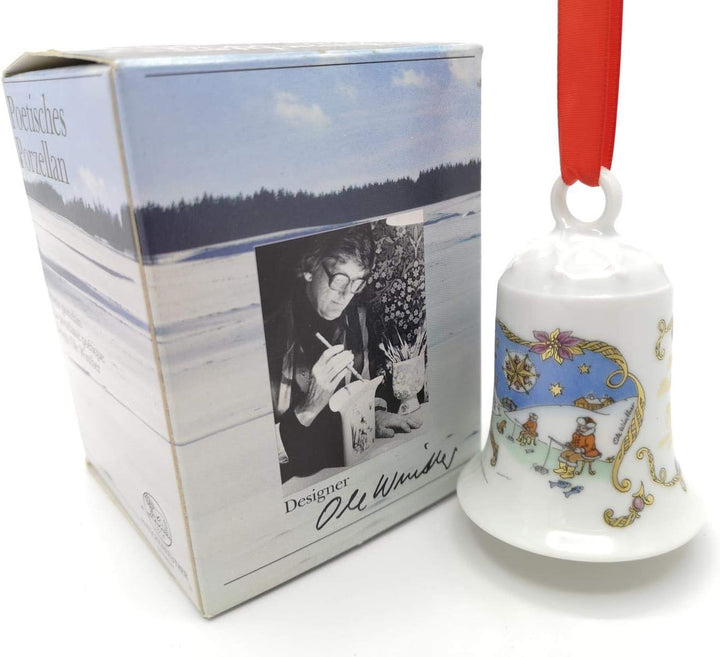 Hutschenreuther - Weihnachtsglocke 1990 - Glocke Porzellan