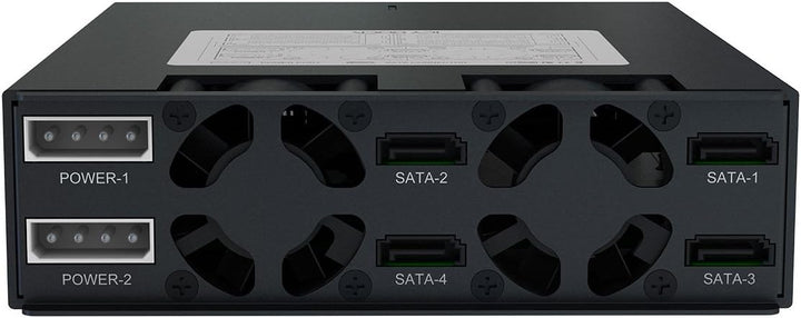 ICY DOCK Wechselrahmen für 4X 2,5 Zoll (6,4cm) SATA/SAS SSD/HDD in 1x 5,25 Zoll (13,3cm) - Vollmetal