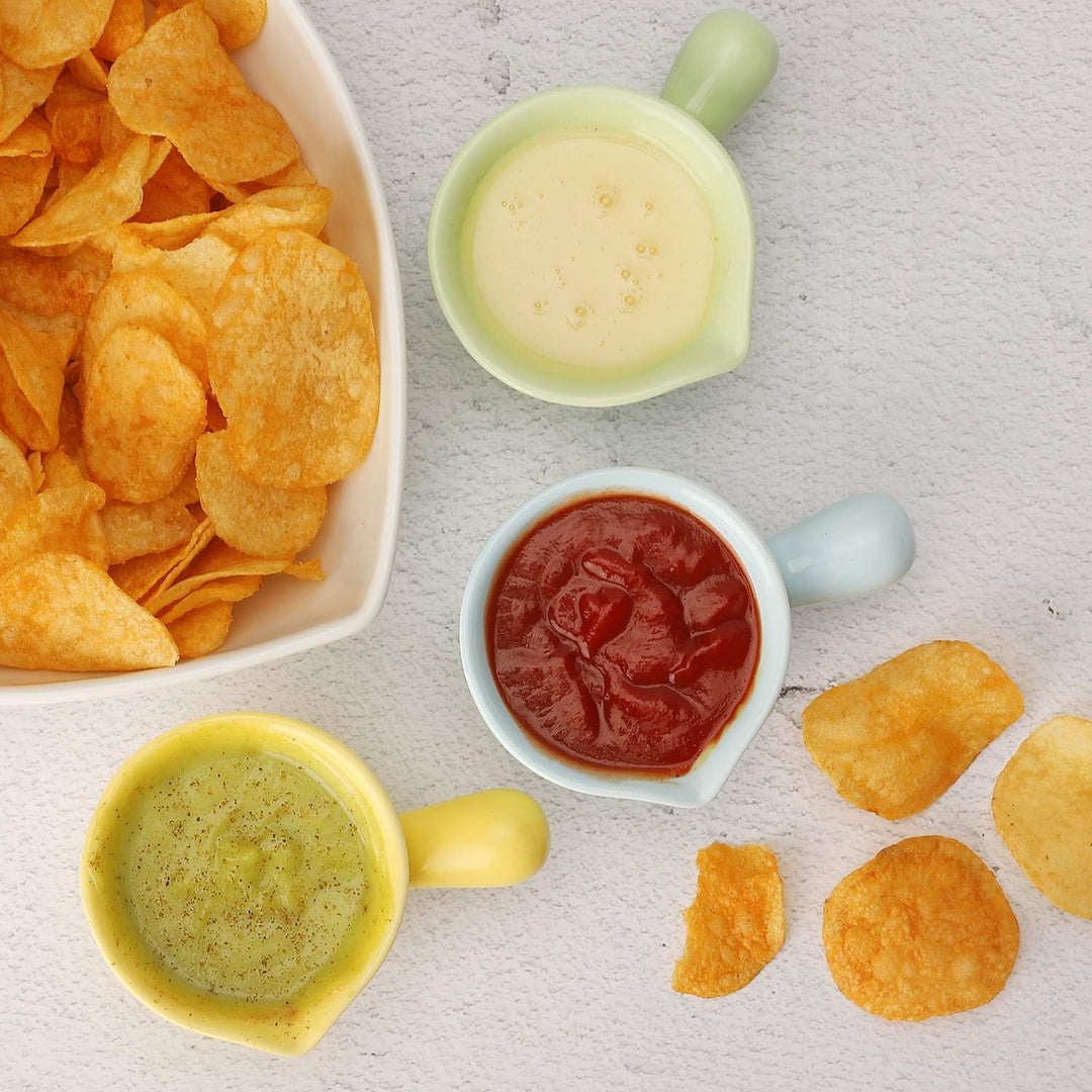 5er-Set Saucenschälchen Keramik Snackschale Klein Gewürzschale Snackschalen & Dipschalen Milchkännch