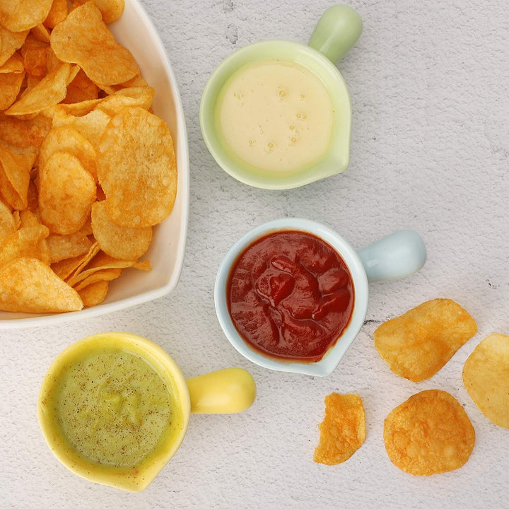 5er-Set Saucenschälchen Keramik Snackschale Klein Gewürzschale Snackschalen & Dipschalen Milchkännch