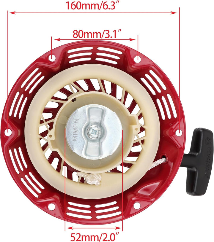 WOOSTAR Vergaser mit Zündspule mit Rückstossstarter Ersatz für GX140 GX160 GX168 GX200 5.5HP 6.5HP M