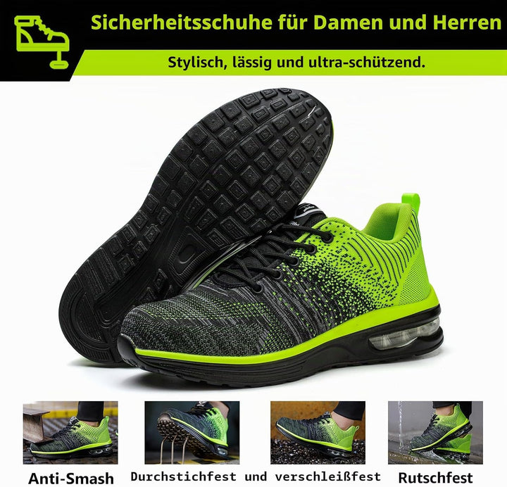 Baofular Arbeitsschuhe Herren Sicherheitsschuhe Damen Leicht Sportlich Stahlkappenschuhe rutschfest