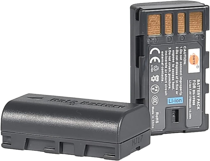 DSTE®（2 Pack）Ersatz Batterie und DC36E Reise Ladegerät Compatible für JVC BN-VF808U GZ-MG130 GZ-MG13