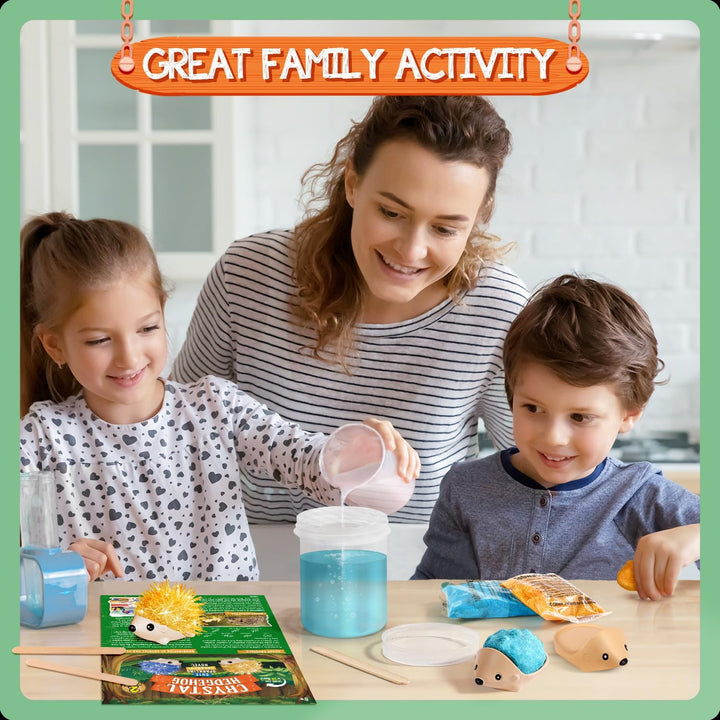 Igel Kristall Zücht Set, 2er Pack Kristall Hedgehog Growing Kit, Experimentierkasten für Kinder ab 8