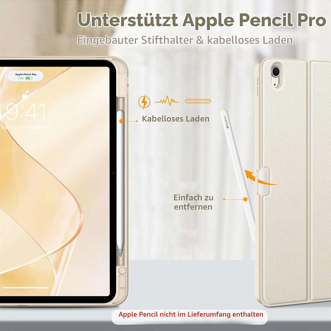 FINTIE Hülle mit Tastatur für iPad Air 13 Zoll M4/M3/M2 (2026/2025/2024), Soft TPU Rückseite Gehäuse