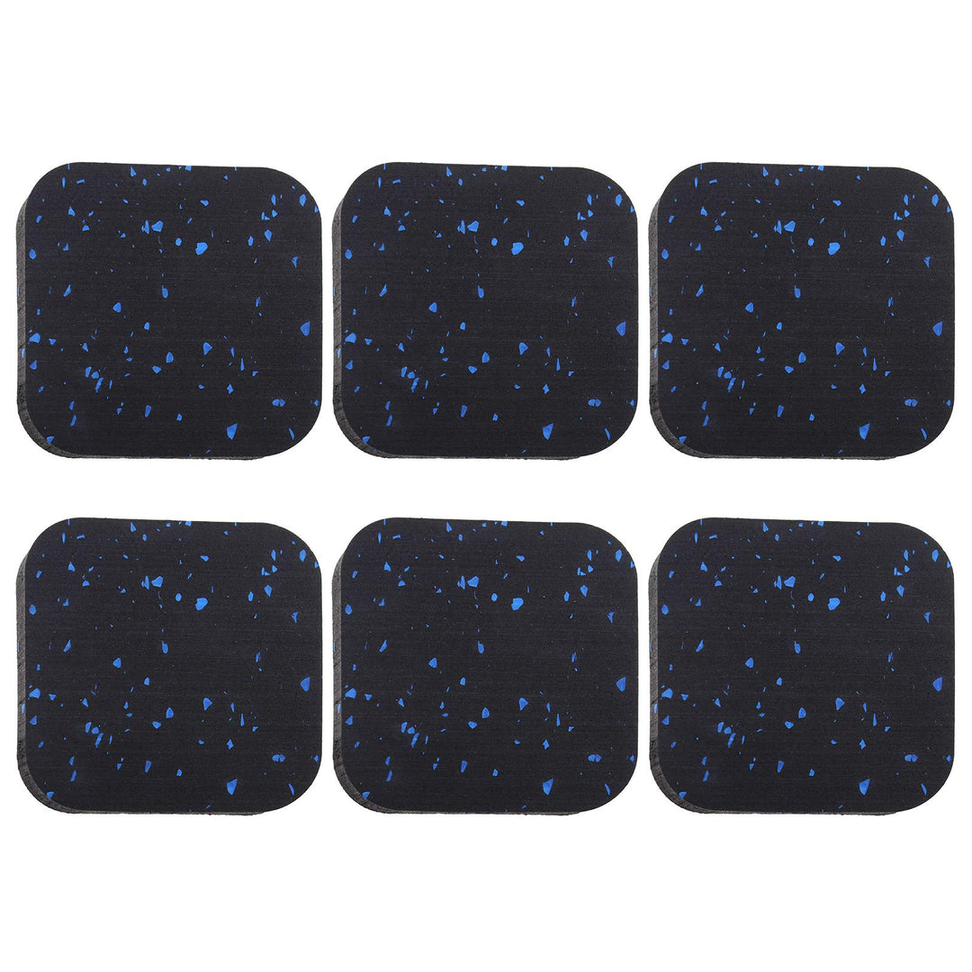 EMSea 6 Stück 10 cm Laufmatte, stossabsorbierend, aus Gummi, Bodenkissen, Fitnessgerät