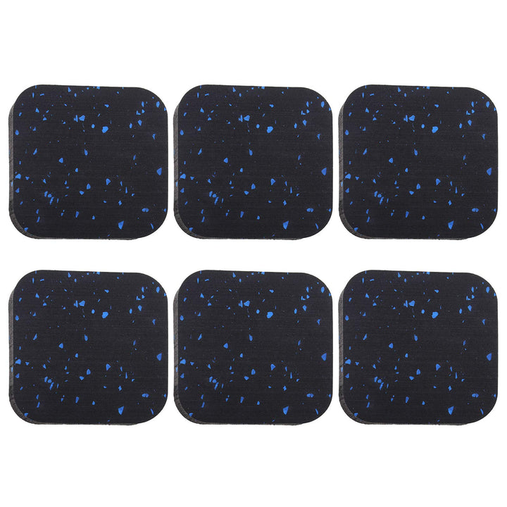 EMSea 6 Stück 10 cm Laufmatte, stossabsorbierend, aus Gummi, Bodenkissen, Fitnessgerät