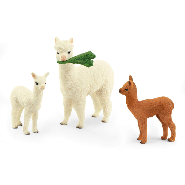 SCHLEICH 42544 Alpakafamilie, für Kinder ab 3+ Jahren, WILD Life - Spielset Single Standardverpackun