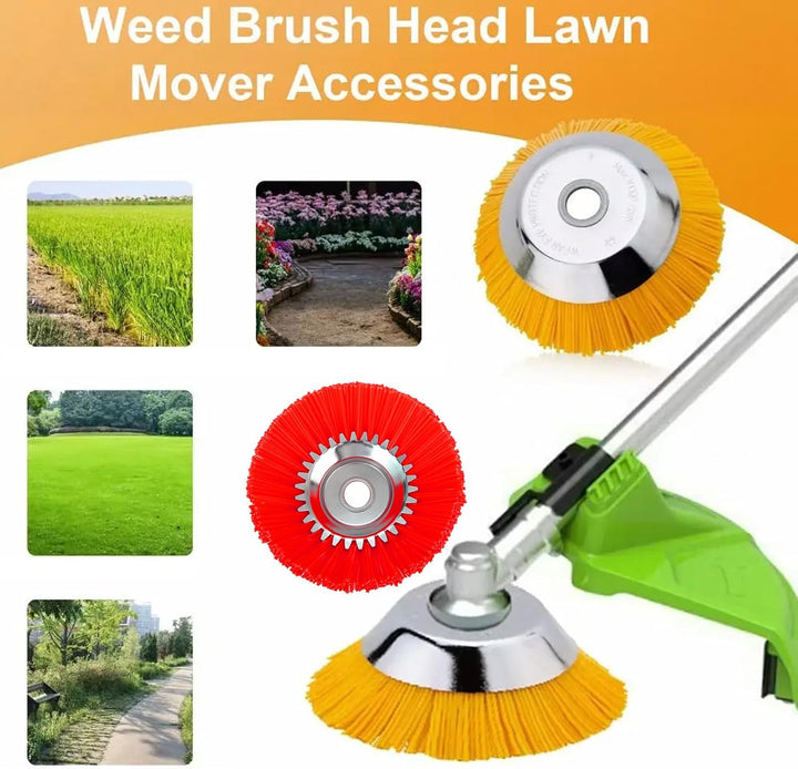 2 PCS Nylon-Unkrautbürste für Motorsense,6 Zoll+6 Zoll 25,4 mm Wildkrautbürste Weed Brush,Hochwertig
