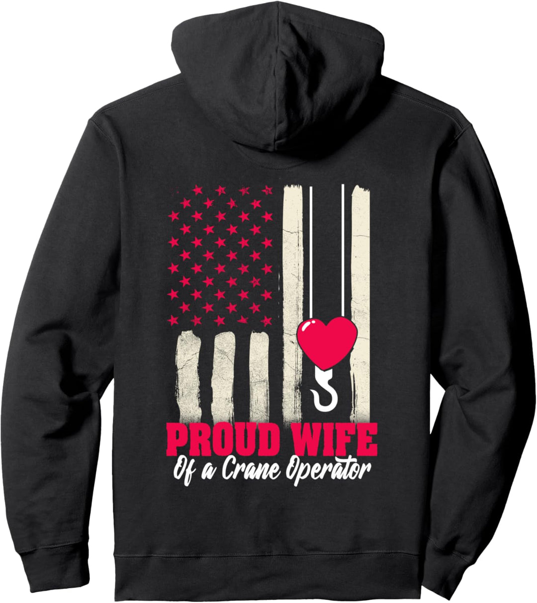 Kranführer Geschenke Design auf der Rückseite der Kleidung Pullover Hoodie