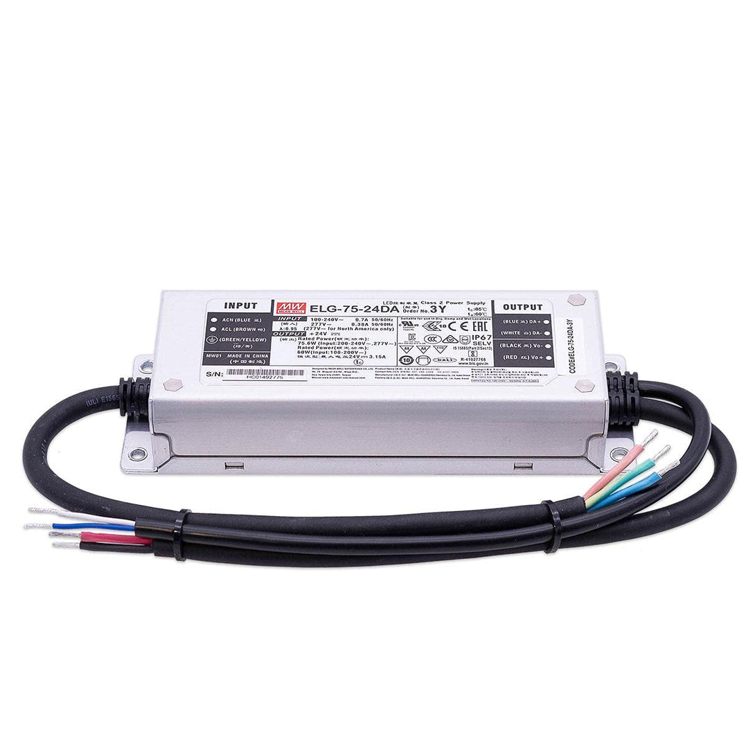 Mean Well ELG-75-24DA-3Y LED Netzteil dimmbar DALI 75.6W 24V 3.15A IP67 Schaltnetzteil CV