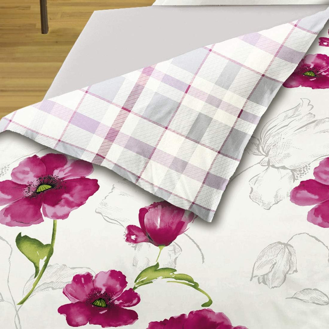 Mako-Satin-Bettwäsche Dessin 6404 pink 01, 200x220 cm + 2x 80x80 cm 200x220 Pink, 200x220 Pink
